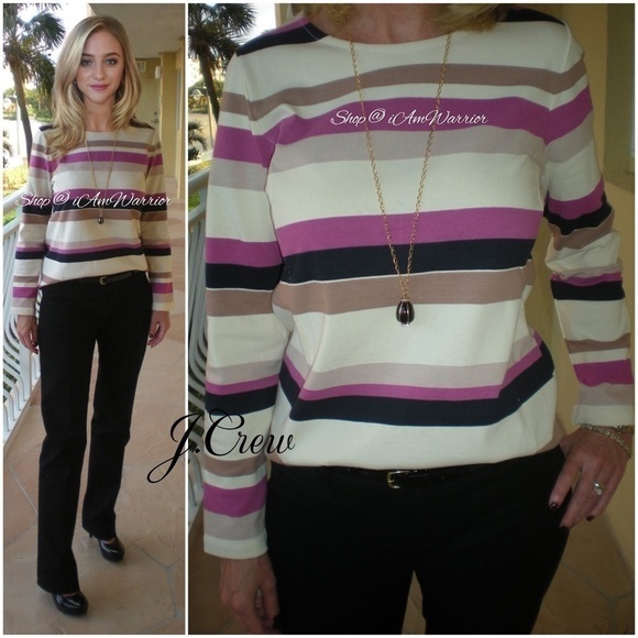 J.Crew colorblock stripe exposed back zip top *shop@iamwarrior - Picture 5 of 10
